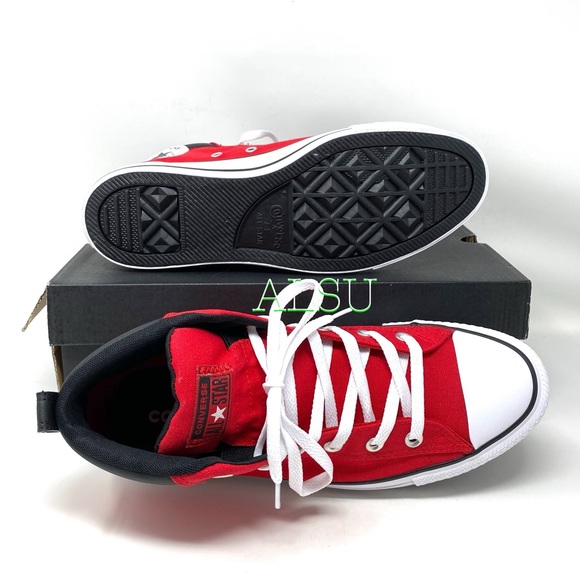 Converse Ctas Street Mid Canvas Enamel Red Men’s - Picture 2 of 10